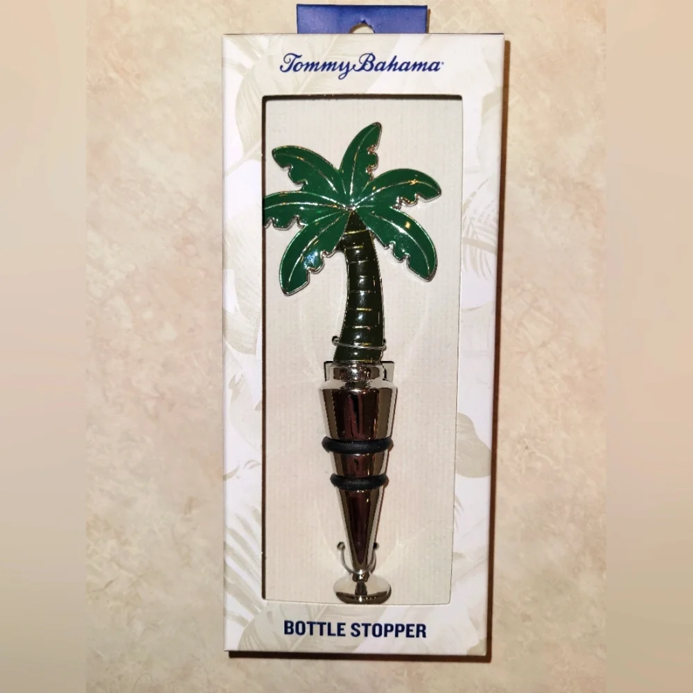 🌴 NEW Tommy Bahama Palm Tree bottle stopper